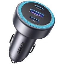 Автомобильное зарядное устройство UGREEN EC307 30W (2C+U) - Dark Grey: фото 1 из 3