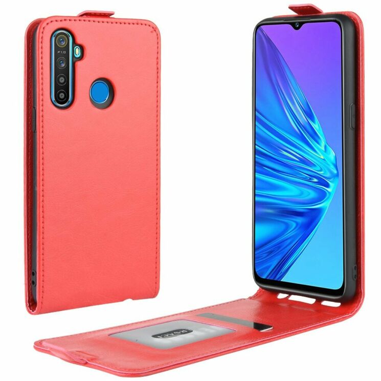 Чехол Deexe Flip Case для Realme 5 / Realme 6i / Realme C3 - Red: фото 1 из 5