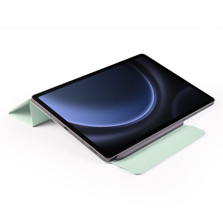Чeхол Deexe Origami Series для Samsung Galaxy Tab S9 / S9 FE / S10 FE (X710/716/510/516/520/526) - Light Green: фото 5 из 12