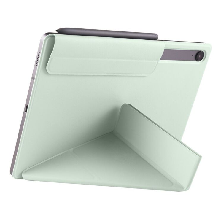 Чeхол Deexe Origami Series для Samsung Galaxy Tab S9 / S9 FE / S10 FE (X710/716/510/516/520/526) - Light Green: фото 3 из 12