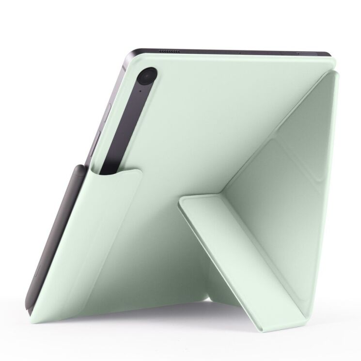 Чeхол Deexe Origami Series для Samsung Galaxy Tab S9 / S9 FE / S10 FE (X710/716/510/516/520/526) - Light Green: фото 4 из 12
