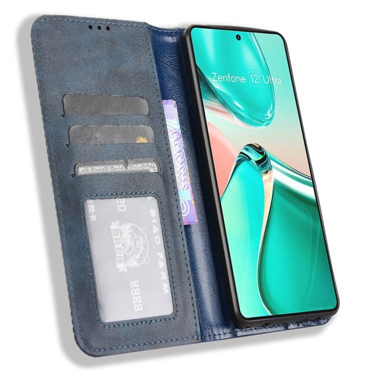Чехол Deexe Retro Style для ASUS Zenfone 12 Ultra - Blue: фото 2 из 7