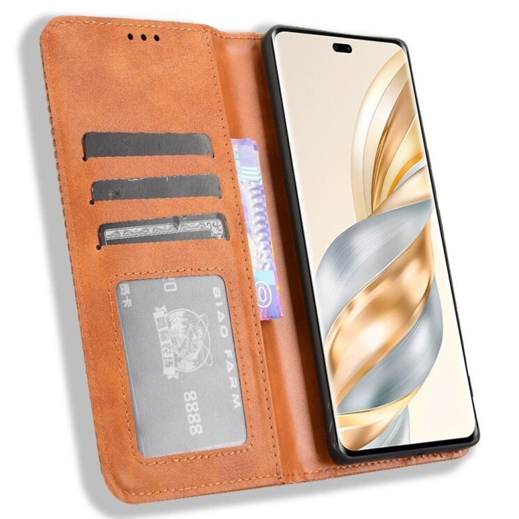 Чехол Deexe Retro Style для Honor Magic 7 Lite - Brown: фото 2 из 7