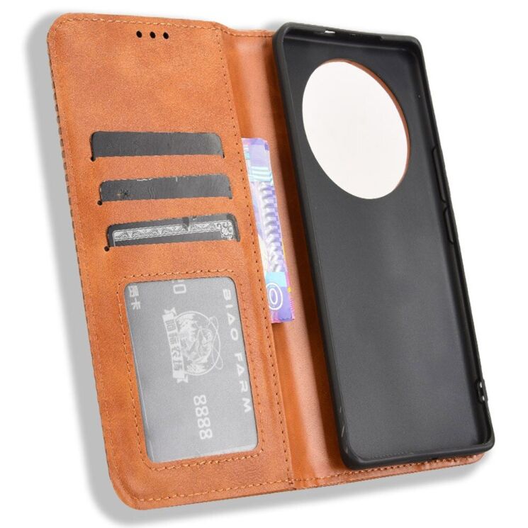Чехол Deexe Retro Style для Honor Magic 7 Lite - Brown: фото 4 из 7
