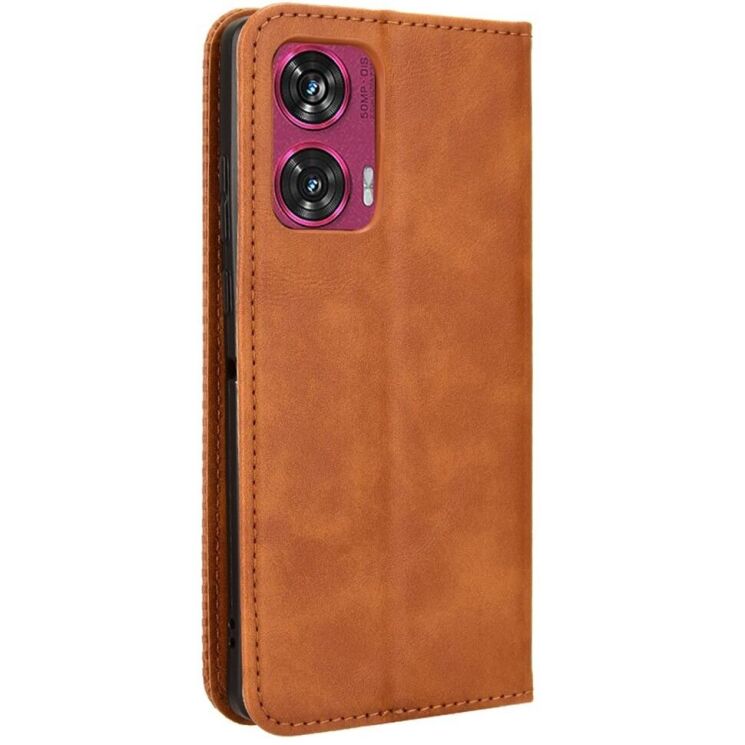 Чехол Deexe Retro Style для Motorola Edge 50 Fusion - Brown: фото 6 из 7