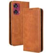 Чохол Deexe Retro Style для Motorola Edge 50 Fusion - Brown (354207Z)