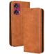 Чехол Deexe Retro Style для Motorola Edge 50 Fusion - Brown (354207Z). Фото 1 из 7