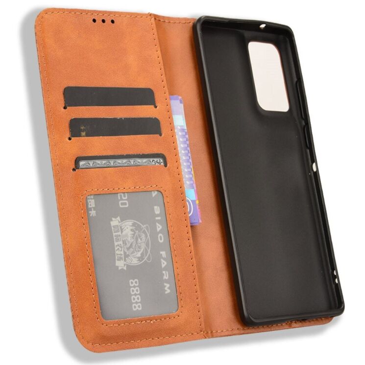 Чехол Deexe Retro Style для Motorola Edge 50 Fusion - Brown: фото 4 из 7