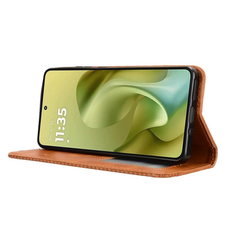 Чохол Deexe Retro Style для Motorola Moto G86 - Brown: фото 8 з 15