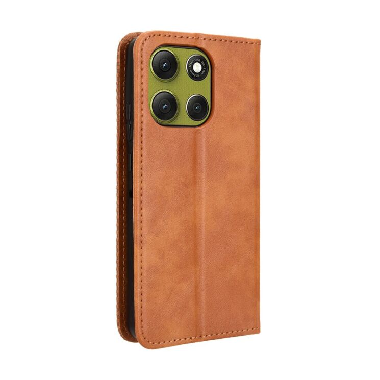 Чохол Deexe Retro Style для Motorola Moto G86 - Brown: фото 9 з 15
