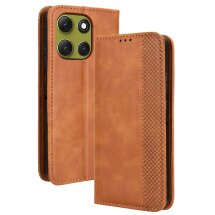 Чохол Deexe Retro Style для Motorola Moto G86 - Brown: фото 1 з 15