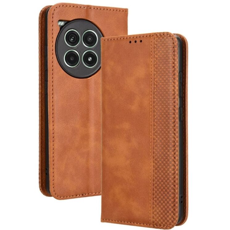 Чехол Deexe Retro Style для OnePlus Ace 3 Pro - Brown: фото 1 из 7
