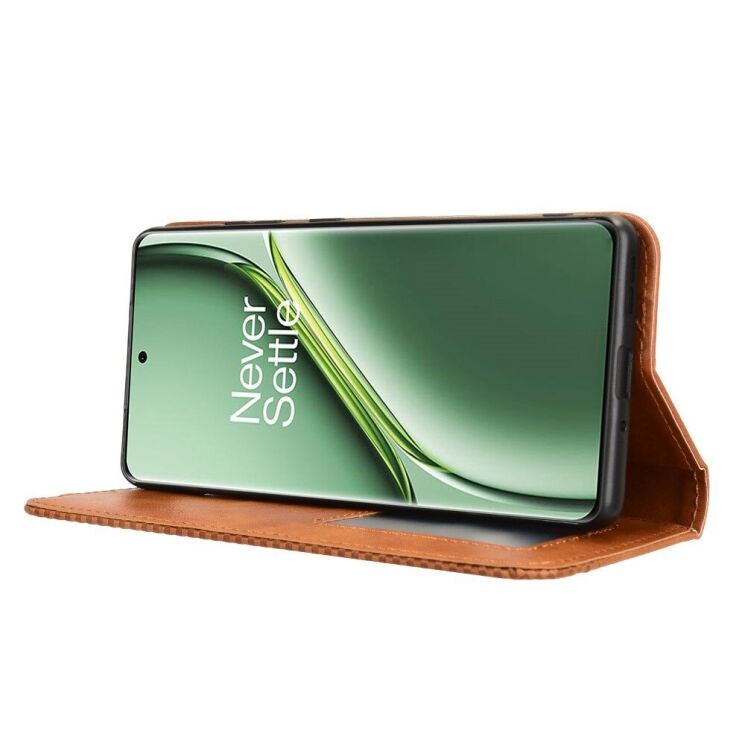 Чехол Deexe Retro Style для OnePlus Ace 3 Pro - Brown: фото 3 из 7