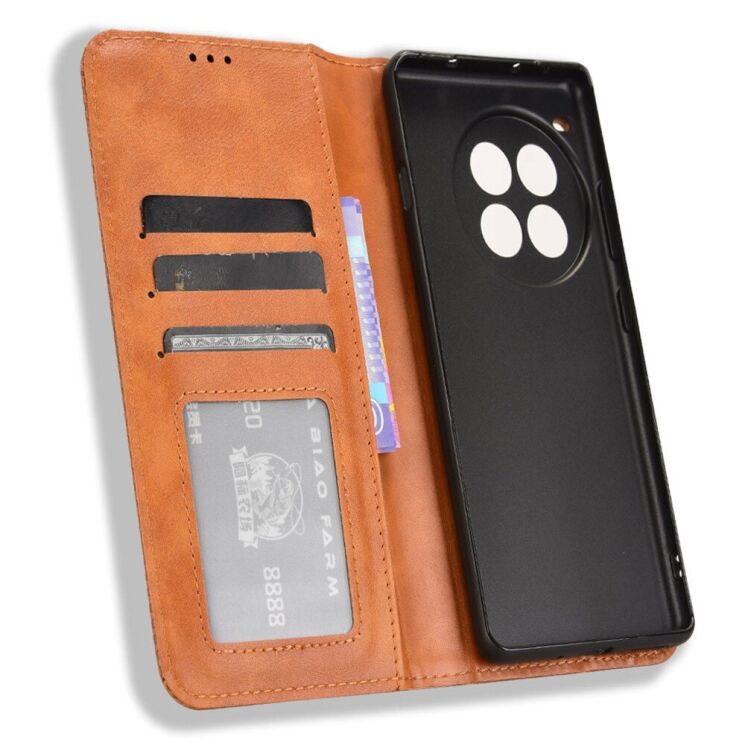 Чехол Deexe Retro Style для OnePlus Ace 3 Pro - Brown: фото 4 из 7