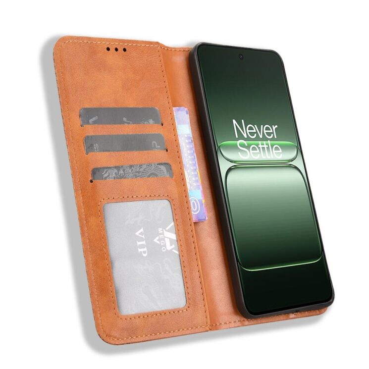 Чохол Deexe Retro Style для OnePlus Nord CE 5 / Ace 5 Racing - Brown: фото 6 з 15