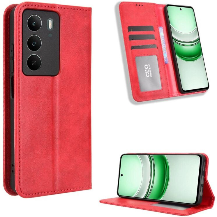 Чохол Deexe Retro Style для Realme C71 - Red: фото 2 з 15