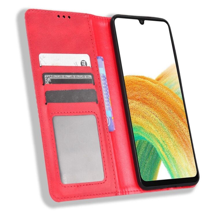 Чехол Deexe Retro Style для Samsung Galaxy A33 (A336) - Red: фото 4 из 11