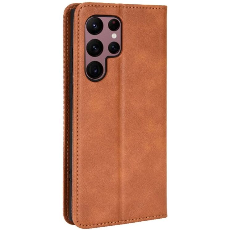 Чохол Deexe Retro Style для Samsung Galaxy S22 Ultra (S908) - Brown: фото 3 з 9