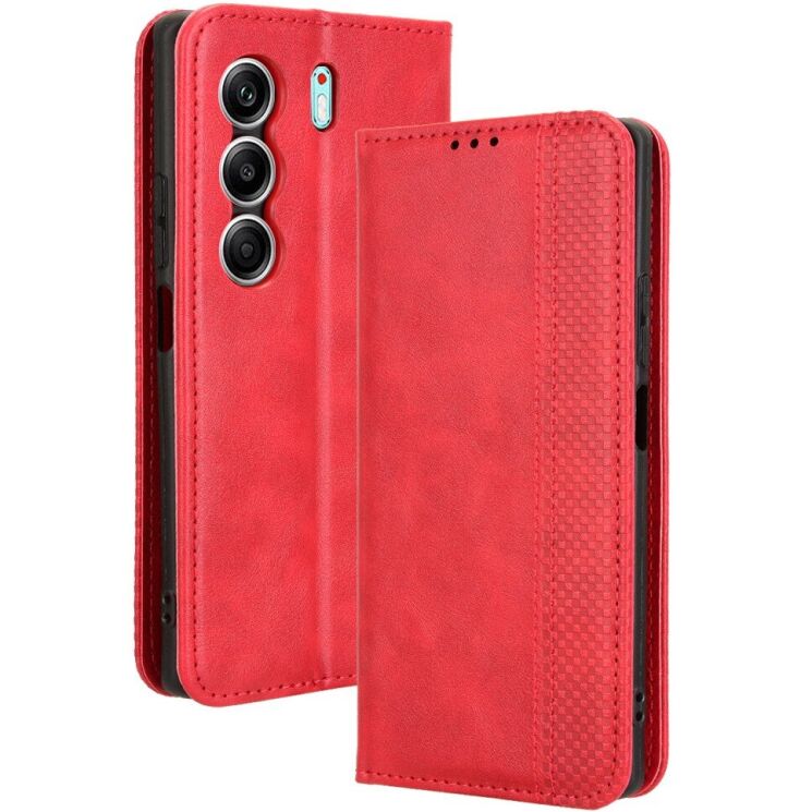 Чехол Deexe Retro Style для TECNO Camon 40 (CM5) - Red: фото 1 из 7