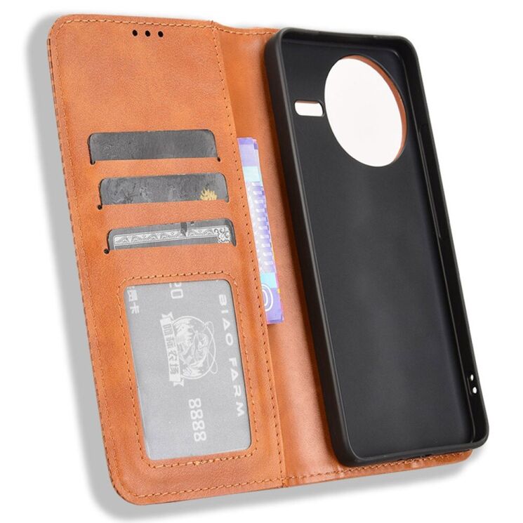 Чехол Deexe Retro Style для Xiaomi Poco F7 Pro / Poco F7 Ultra - Brown: фото 4 из 7