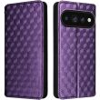 Чехол Deexe Rhombus Book для Google Pixel 11 Pro XL - Purple (426046V)