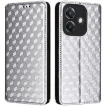 Чехол Deexe Rhombus Book для OPPO A3x / A3 / A40m - Silver: фото 1 из 8