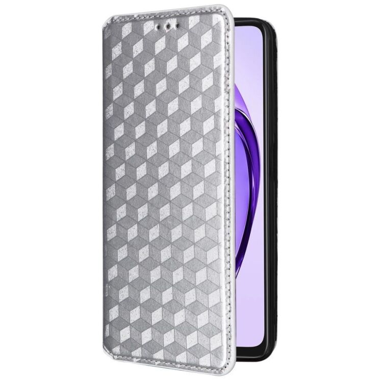Чехол Deexe Rhombus Book для OPPO A3x / A3 / A40m - Silver: фото 5 из 8