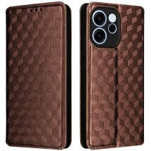 Чехол Deexe Rhombus Book для OPPO Reno 15 F/FS - Brown: фото 1 из 7