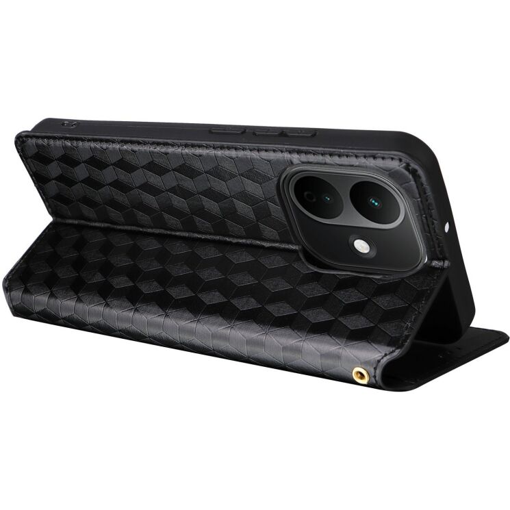 Чохол Deexe Rhombus Book для Xiaomi Redmi Note 17 - Black (430015B) Чохол Deexe Rhombus Book для Xiaomi Redmi Note 17 - Black: фото 4 з 7