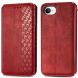 Чехол Deexe Rhombus Wallet для Apple iPhone 16e - Red (376412R). Фото 1 из 10