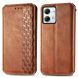 Чехол Deexe Rhombus Wallet для Motorola Moto G84 - Brown (339155Z). Фото 1 из 6