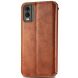 Чехол Deexe Rhombus Wallet для Nokia C32 - Brown (327416Z). Фото 6 из 7
