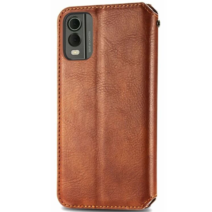 Чехол Deexe Rhombus Wallet для Nokia C32 - Brown: фото 6 из 7