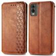 Чехол Deexe Rhombus Wallet для Nokia C32 - Brown (327416Z)