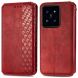 Чехол Deexe Rhombus Wallet для Xiaomi 14T - Red (365702R). Фото 1 из 6