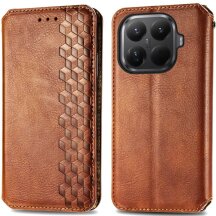 Чехол Deexe Rhombus Wallet для Xiaomi 15T Pro - Brown: фото 1 из 6
