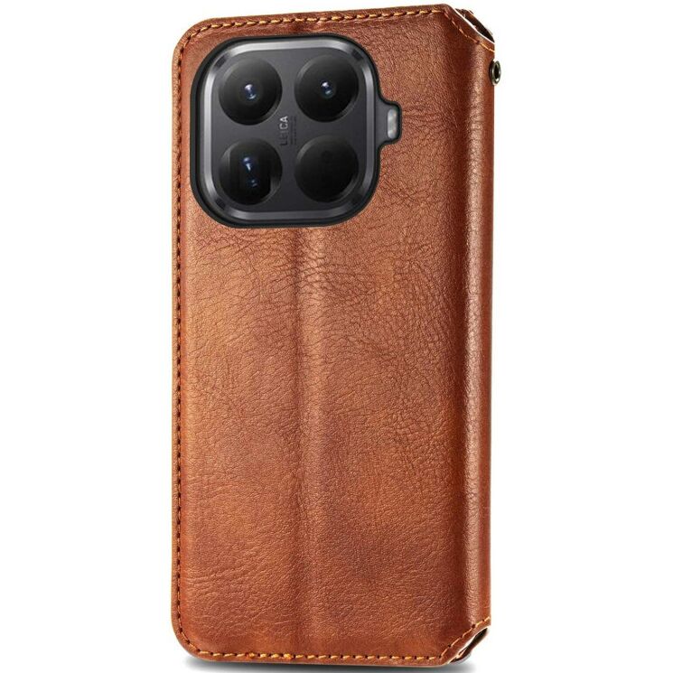 Чохол Deexe Rhombus Wallet для Xiaomi 15T Pro - Brown: фото 5 з 6