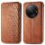 Чехол Deexe Rhombus Wallet для Xiaomi Redmi A3 - Brown: фото 1 из 10