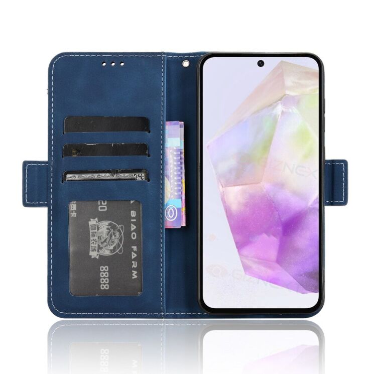Чехол Deexe Wallet Stand для Samsung Galaxy A56 (A566) - Blue: фото 3 из 7
