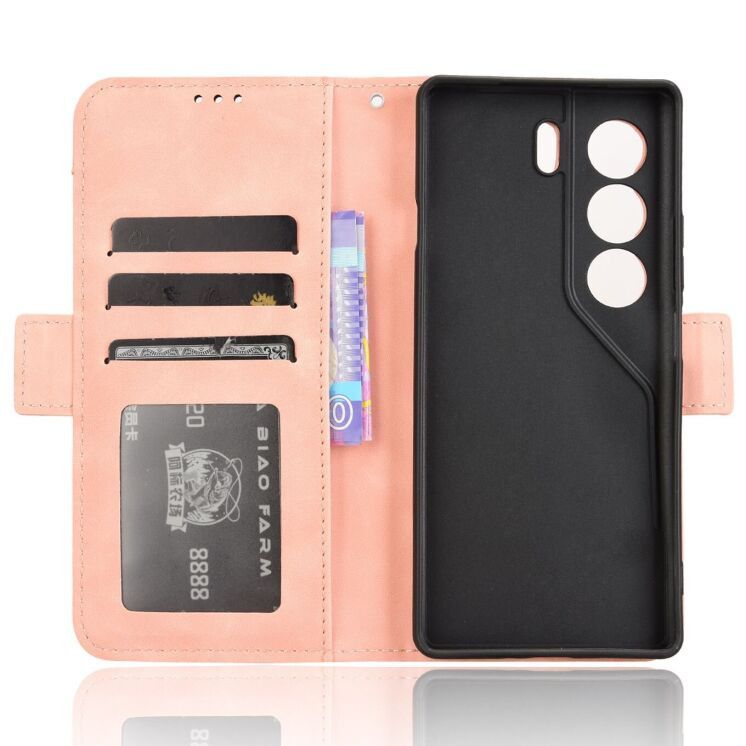 Чехол Deexe Wallet Stand для TECNO Camon 40 (CM5) - Pink: фото 4 из 7