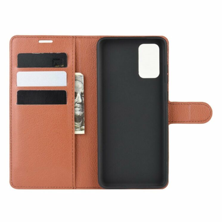 Чехол-книжка Deexe Book Type для Samsung Galaxy S20 (G980) - Brown: фото 3 из 6