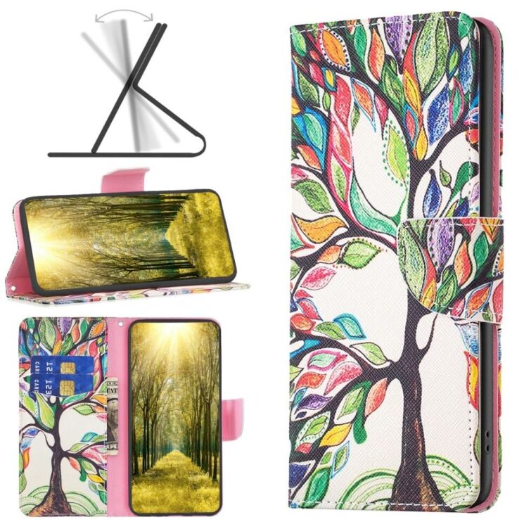 Чохол-книжка Deexe Color Wallet для HMD Pulse Pro - Life Tree: фото 2 з 8