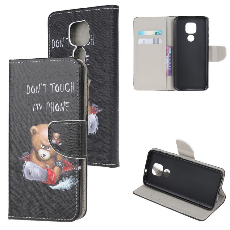 Чохол з малюнком Deexe Color Wallet для Motorola Moto E7 Plus / Moto G9 Play - Bear: фото 6 з 6