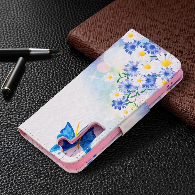 Чехол-книжка Deexe Color Wallet для Samsung Galaxy S22 (S901) - Butterfly and Flowers: фото 5 из 8