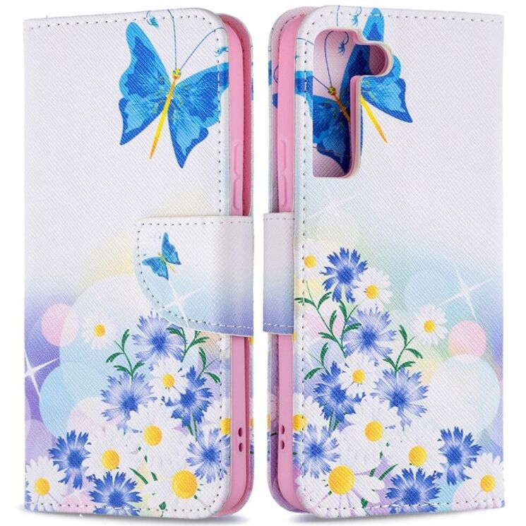 Чехол-книжка Deexe Color Wallet для Samsung Galaxy S22 (S901) - Butterfly and Flowers: фото 1 из 8
