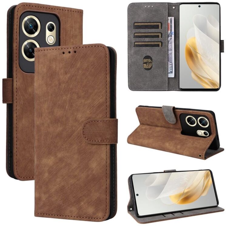 Чехол-книжка Deexe Delta Book для Infinix Zero 30 - Brown: фото 6 из 8