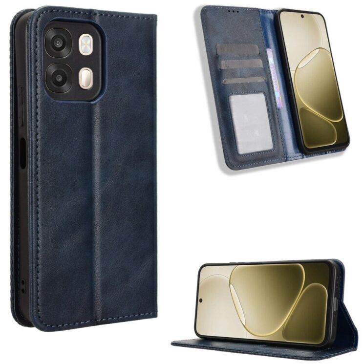 Чохол-книжка Deexe Retro Style для OPPO A6s / A6 - Blue: фото 2 з 19