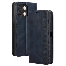 Чехол-книжка Deexe Retro Style для OPPO A6s / A6 - Blue: фото 1 из 19