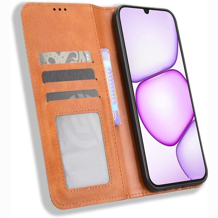 Чохол-книжка Deexe Retro Style для Realme C100i - Brown (412503Z) Чохол-книжка Deexe Retro Style для Realme C100i - Brown: фото 6 з 19