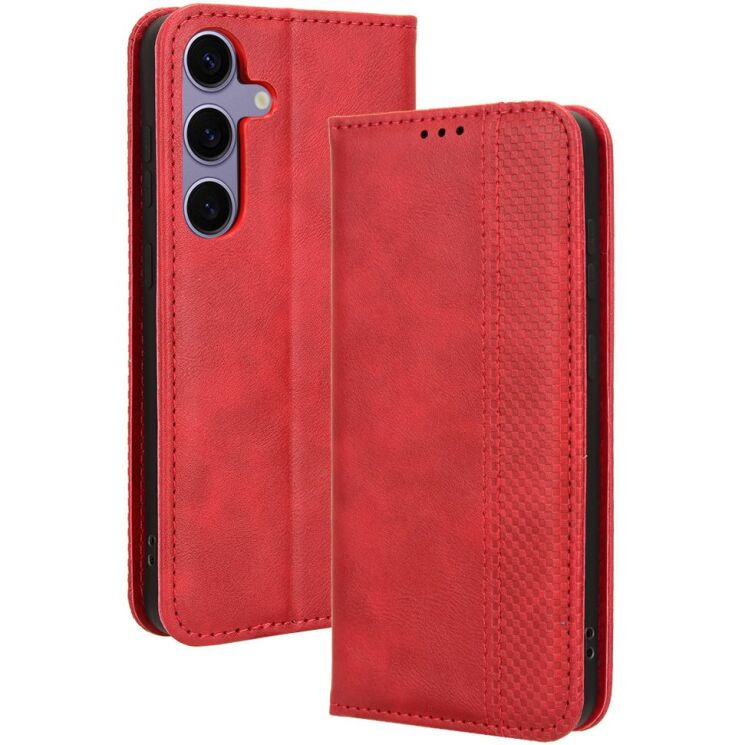 Чехол-книжка Deexe Retro Style для Samsung Galaxy S26 FE - Red (412779R) Чехол-книжка Deexe Retro Style для Samsung Galaxy S26 FE - Red: фото 1 из 19